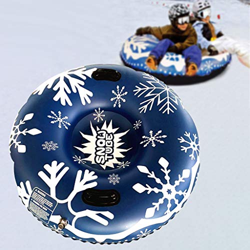 image for UIYE Snow Tube for Winter Fun, Inflatable 47 Inch Heavy Duty Snow Sled