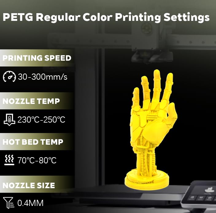 Image of Yellow PETG 1.75mm 1kg Tough Durable 3D Printer Filament Spool FDM