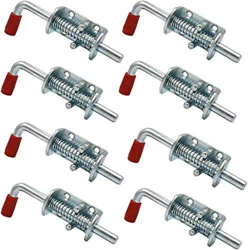HYDDNice Metal Lock Barrel Bolt Spring Loaded Latch 6.6 Inch w Grip Heavy Duty for Gate Shed Door Tailgate Trailer Garage (8)