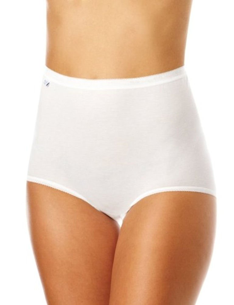 Sloggi Women's White Basic Maxi Panties, Pack Of 2, 3XL