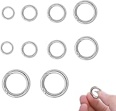 10 Pcs 13/16/19/25/31mm Round O Ring Carabiners Zinc Alloy Spring Carabiner Small for DIY Crafts Pocket Accessories