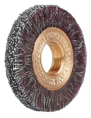 Image of Weiler 35293 Polyflex Encapsulated Small Diameter Crimped Wire Wheel, 1-1 /4 inch, 0.08 inch Steel Fill, 3 /8 inch Arbor Hole, Made in the USA (Pack of 10)
