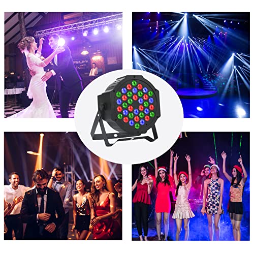 LED Par Strahler - 4 Stück 36 LED Licht Discolicht Partylicht 7 Modi RGB Bühnenlicht mit Fernbedienung LED Disco DJ licht für DJ Bar Band Stage Musik Party Hochzeit Halloween Weihnachten