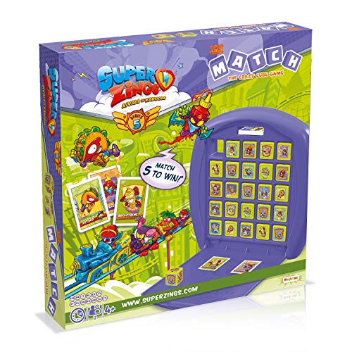 Winning Moves - Match SuperThings, Juego de Mesa de Top Trumps, Conecta en Línea a 5 de personajes de Super Things, Versión en Español