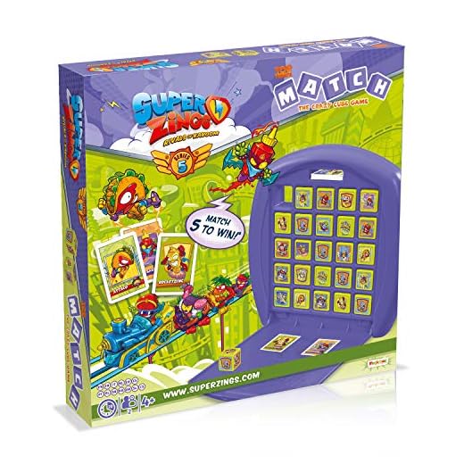 Winning Moves - Match SuperThings, Juego de Mesa de Top Trumps, Conecta en Línea a 5 de personajes de Super Things, Versión en Español