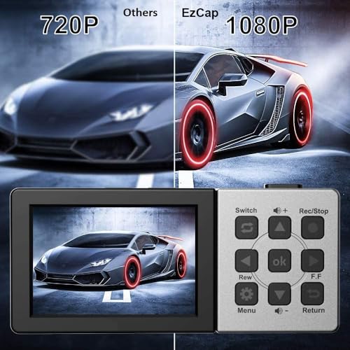 Image of Microware EZCap273 Portable 1080P 60fps Standalone HDMI Video Capture, Record Your HDMI Video to Micro SD Card Directly, No Need PC, with Microphone Input (EZCap273)