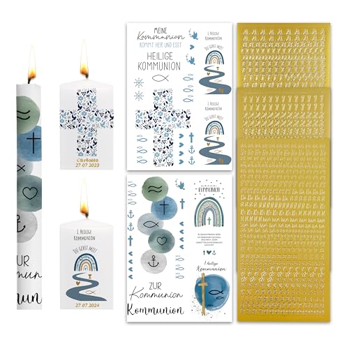 FloraVigo taufkerze selber machen set，2pcs Kerzentattoos...