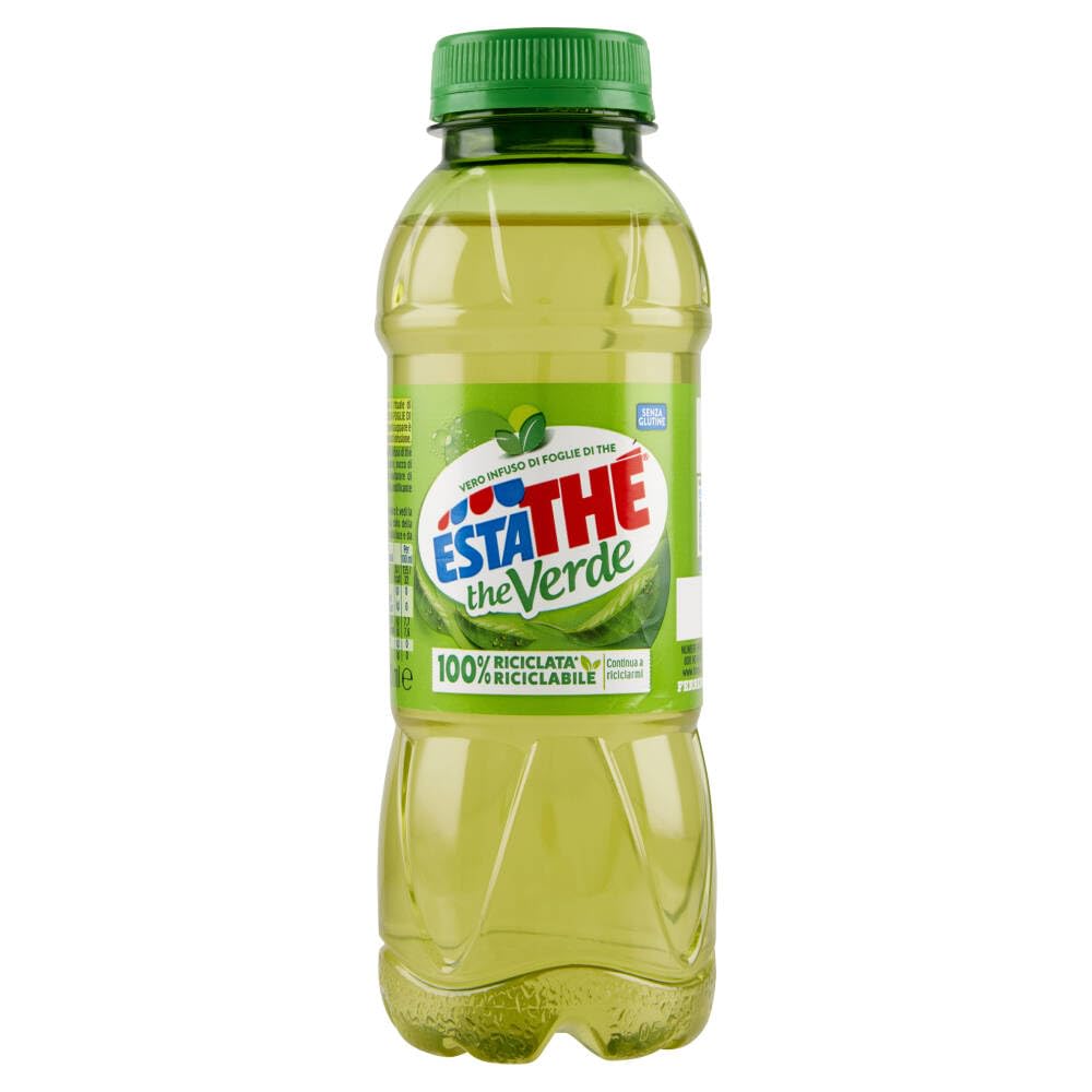 Estathe' The Verde Vero Infuso di Foglie di The 400ml [CAIYA® BOX da 12 Bottiglie]