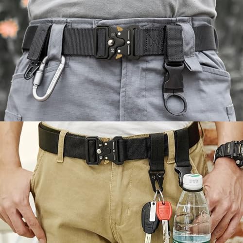 BULLIANT Heren Riemen,Tactische Web Aanpasbare Riem Stretch Pasvorm