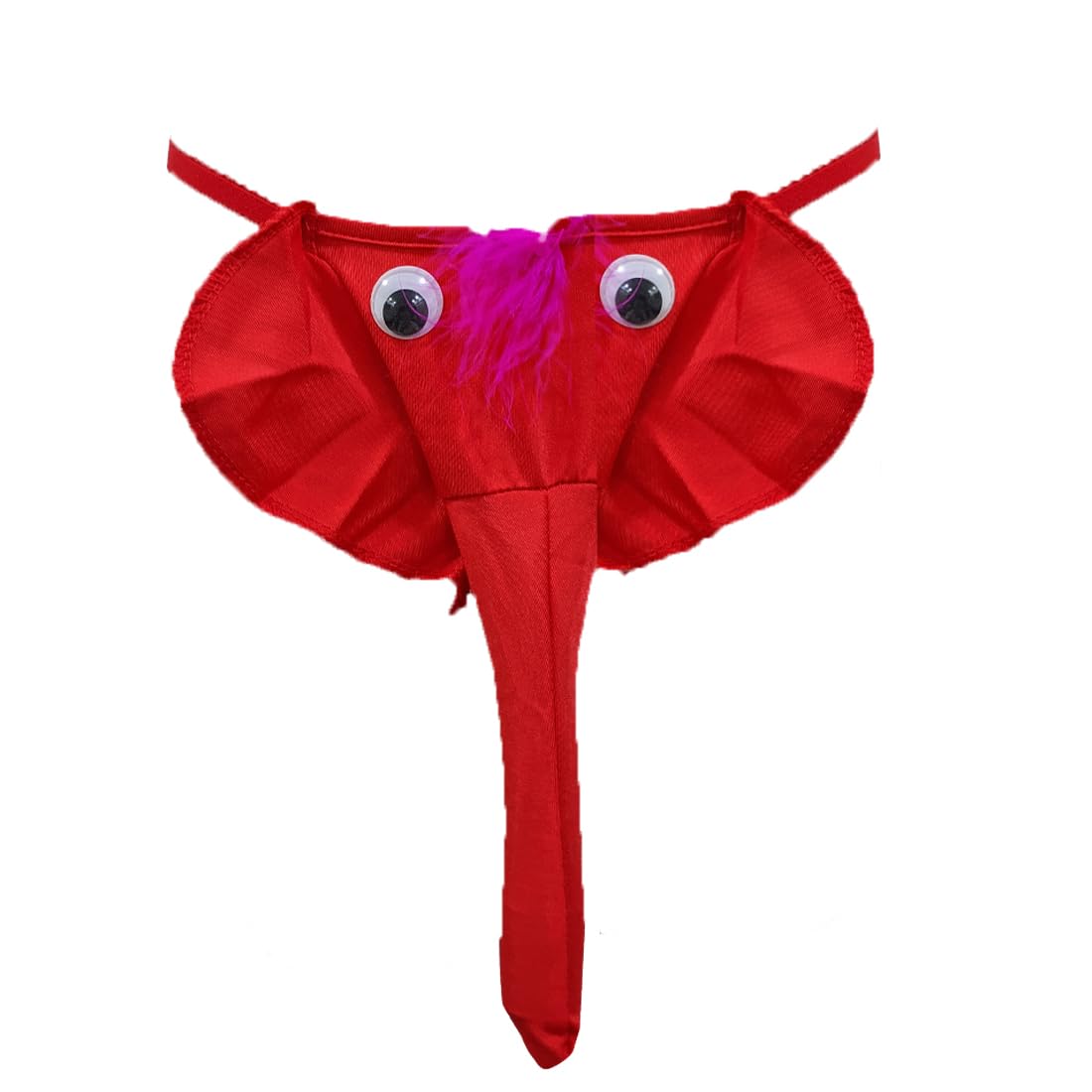 Cotton Blend Men Fancy Elephant G String Free Size Underwear Red-image-36