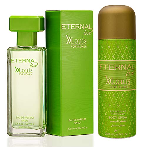 Image of Eternal Love Eau De Parfum X-Louis For Women 100ml & Refreshing Perfumed Body Spray X-Louis For Women 200ml | Combo Set of Perfume & Deodorant Spray
