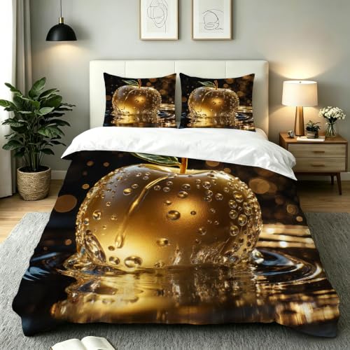 Housse de couette fermeture éclair caché pour lit 160x200 imprimé 3D