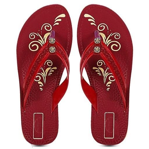 Latest Collection Women & Girls Fancy Flip Flops | Comfortable Mesh Flats with PU Sole | Closed Back Embellished Design | Pack of 1-picture-38