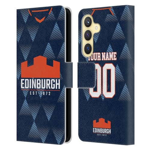 Housse Samsung Galaxy S24 5G Edinburgh Rugby en cuir haut de gamme personnalisé