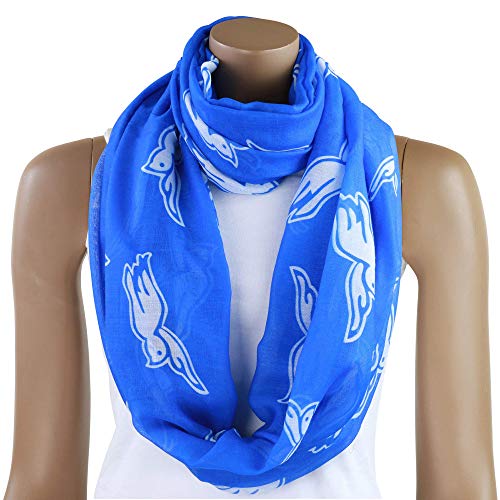 Oversized Lightweight Royal Blue and White Dove Infinity Scarf2