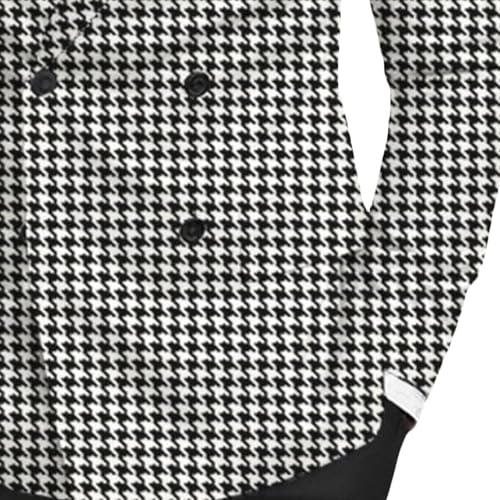 Men's Plaid Double Breasted Suit Jacket Casual Slim Fit Button Sport Coats Party Wedding Blazer Jackets3