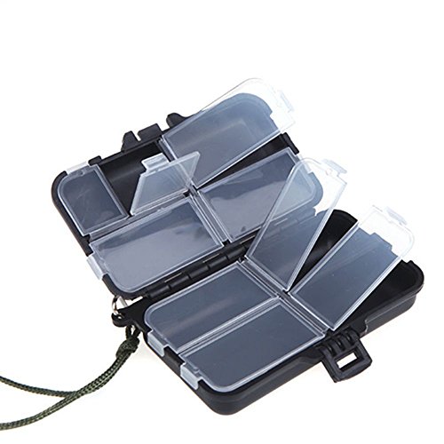 9 Compartments Fishing Lures Spoon Hooks Baits Hook Tackle Plastic Storage Box Case by Phoenix B2C UK