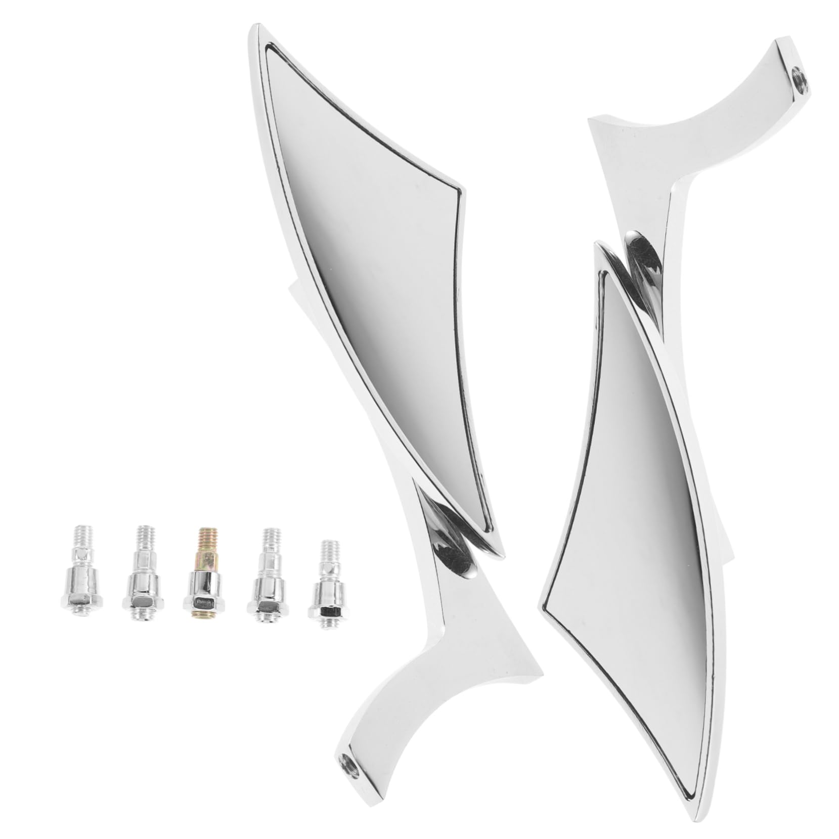 Specchietti Retrovisori Moto Modificati 2 Pezzi Argento