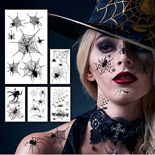 Halloween Spider Makeup Temporary Tattoos