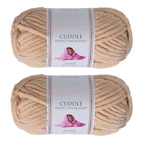 Utopia Crafts Cuddle Super Chunky Chenille Soft Yarn for Knitting and Crochet 2X 100g (Milk Shake) Utopia Crafts Cuddle Super Chunky Chenille Soft Yarn for Knitting and Crochet 2X 100g (Milk Shake)