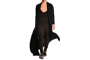 Men's Avant-Garde Ruffle Shawl Collar Cardigan: Redefine Masculine Style