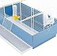 Ferplast Vogelkäfig Piano 4, Kanarienvogelkäfige, Kleiner Vogelkäfig, mit Vogelhäuschen, Vogeltränke, Wasserspender, 59 x 33 x H 55 cm, mit Zubehör, Abbnehmbarer Napf