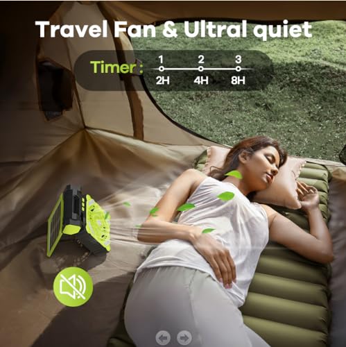 Portable-Solar-Fan-10400mAh-Rechargeable-Solar-Powered-Camping-Fan-4-Speed3-Timers-and-Quiet-Battery-Operated-Fan-with-LED-Lantern-for-Picnic-Hurricane-Fishing-Travel-Worksite