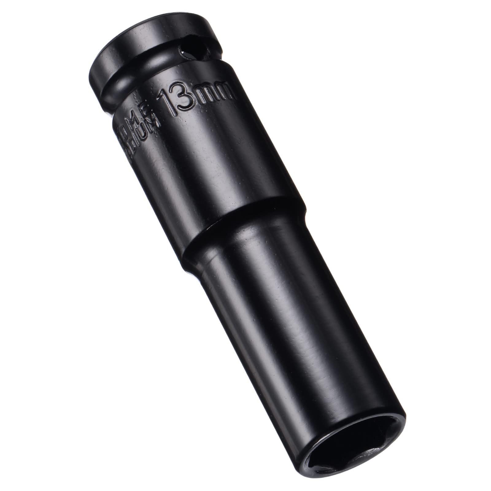 MACHSWON 2Pcs 1/2 Inch Drive - 13mm Deep Impact Socket with 6 Point Design, Heat-Treated Cr-V Steel 78mm Length, Metric Sizes