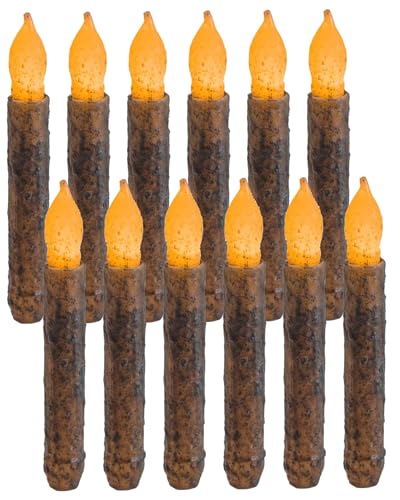 Flameless Timer Wax Taper Candles