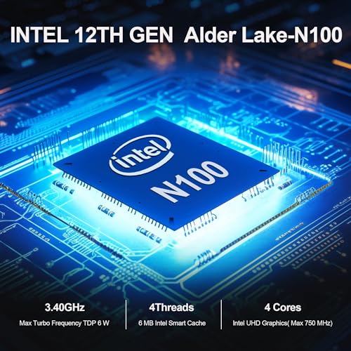 Image of Fanless Firewall Mini PC 12th CPU Intel N100(up to 3.4GHz), 6 x Intel 2.5GbE i226 LAN Ports, Network Gateway Soft Router AES NI /HD /COM / 8GB DDR5 128GB M.2 NVME SSD