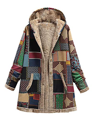 Women Fleece Jackets Casual Fluffy Outwear Coat Hooded Fuzzy Plush Parkas