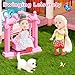 Doll House for Girls, DIY Dream Dollhouse with Furniture and Rooms Accessories, Miniature Pretend Playhouse with Lights, Building Princess House Dolls Playset Figures Toys Kit Gift for Ages 3+