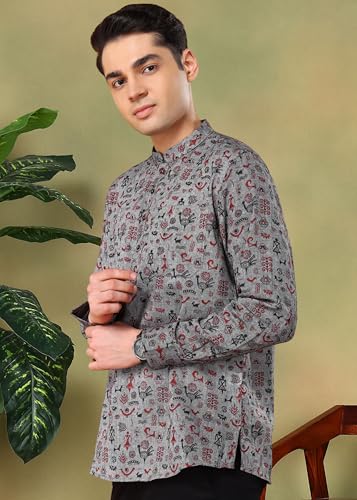 Image of Tattva Pink Tribal Printed Short Kurta