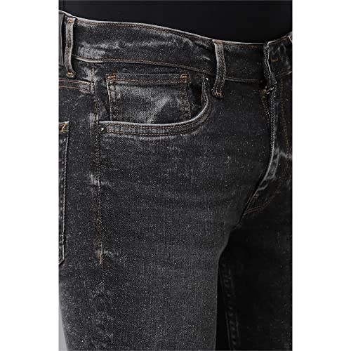 Image of VOI Jeans Men's Faded Cotton Blend Skinny Fit Jeans-VOJN1751-Jeans