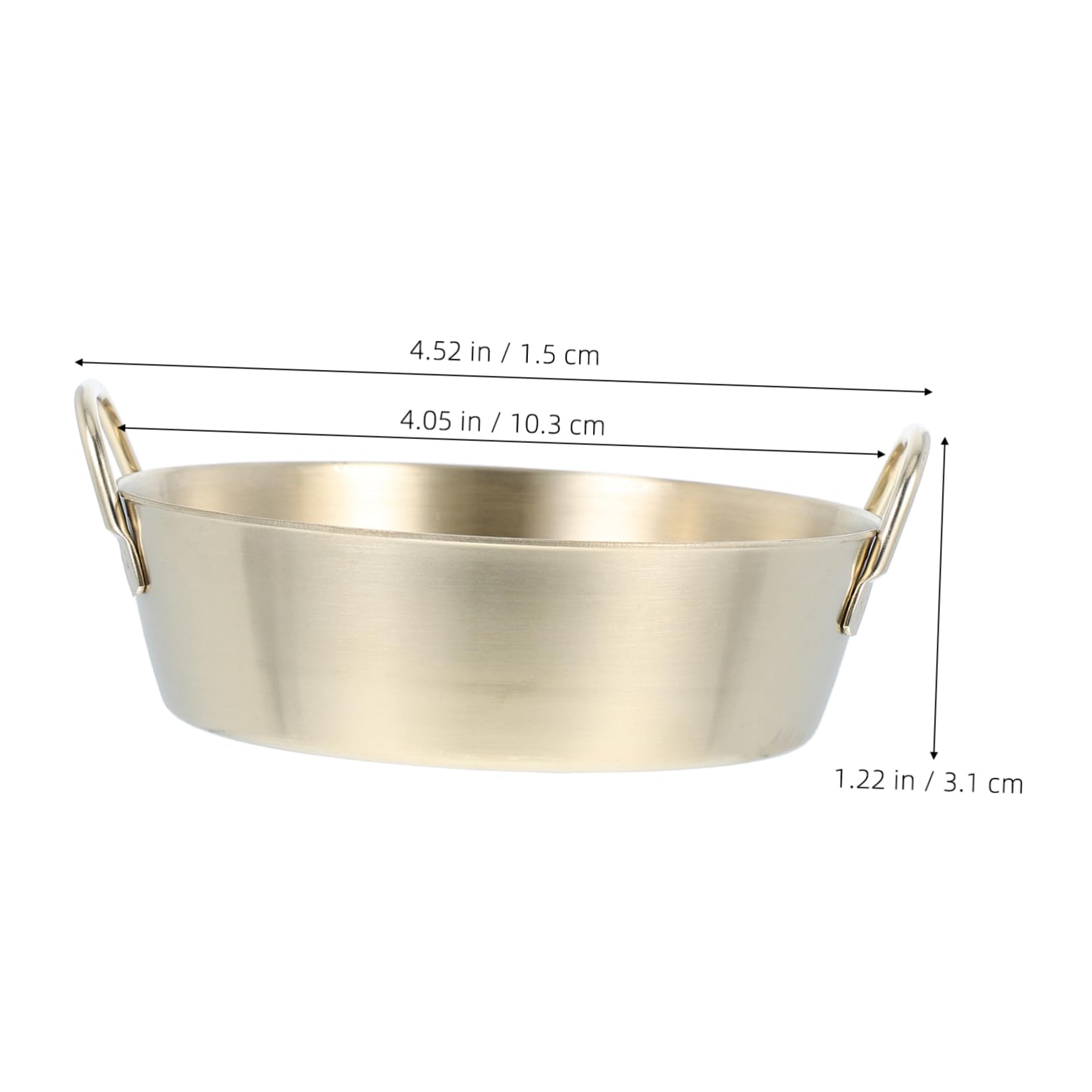 COLLBATH Double Ear Stainless Steel Snack Bowl Condiment Dish for Sauces Cold Dishes Ergonomic Handle Elegant Design Kitchen Tableware for Stylish Serving