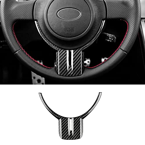 AIRSPEED スバル BRZ ZC6 トヨタ 86 ZN6 2009-2011適用 カーステアリングホイールボタンステッカー カーボンファイバー製 インテリアパネル 内装パーツ アクセサリ (ブラック)のサムネイル