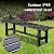 TECSPACE 59 Inches Outdoor Bench, 2-Person Aluminum Garden Bench, All-Weather Patio Bench for Garden, Porch, Backyard & Park (Black)