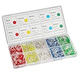 Caja de kit para almacenamiento: todos los diferentes tipos de diodos super brillantes están separados en una caja de kit ordenada y etiquetados claramente. No te preocupes por que las mezcles o las pierdas.