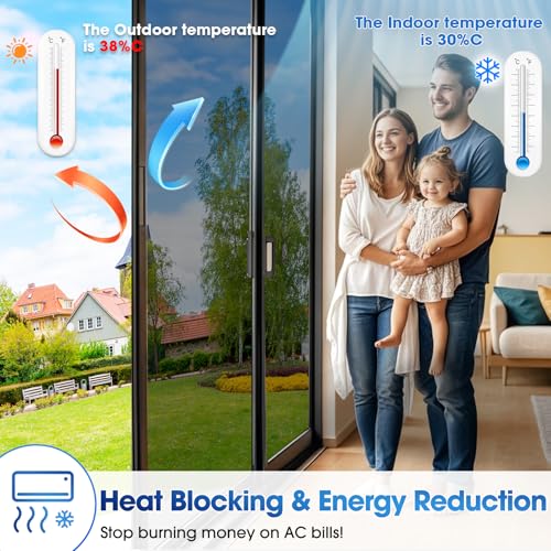 image for Coavas One Way Privacy Window Film Daytime Mirror Reflective Window Ti