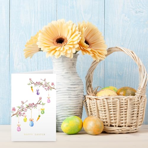 Cartes de vœux de Pâques aquarelle pour envoyer de l'amour à vos proches ce printemps