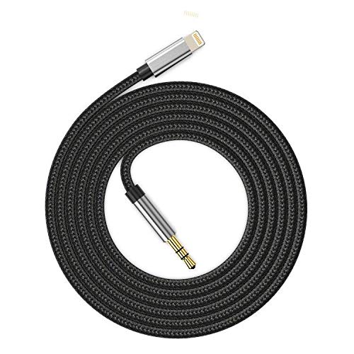 6. 6ft Lengthened Car aux Cord for iPhone, Audio Aux Cable for Car