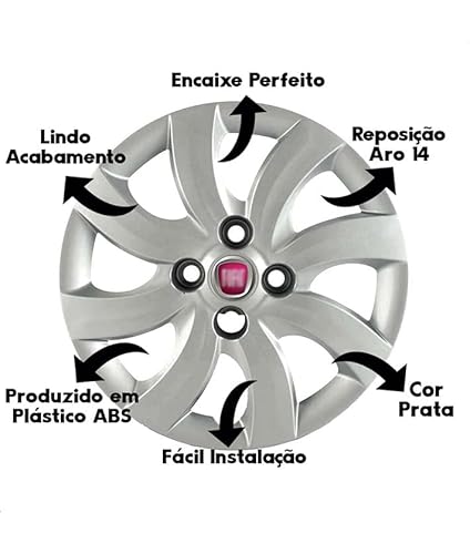 Jogo Calota Palio Aro 14 2011 2012 2013 2014 2015 2016 4 Pçs