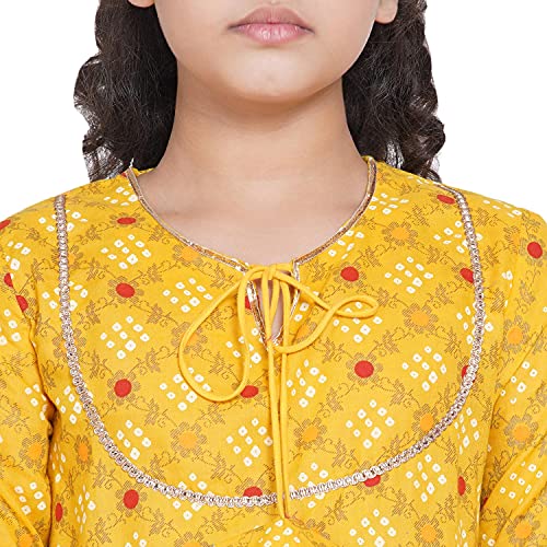 Image of Bitiya By Bhama Girl's Cotton Blend Kurta & Palazzo
