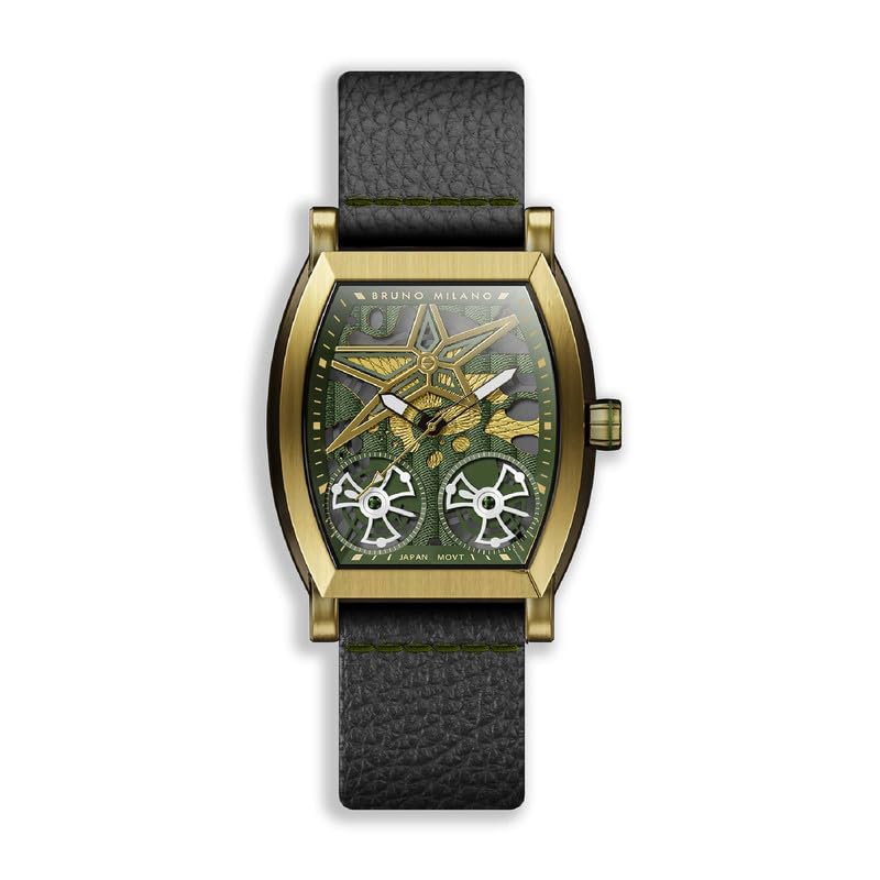 Image of BRUNO MILANO Creative Skeleton Watch with Spinning Wheels and Star Design for Men and Boys