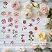 Pressed Flower Stickers(500 Pieces, 36 Sheets), Dried Flower Stickers Scrapbook for Junk Journal Supplies, Scrapbook, Planner, Bullet Journal Supplies