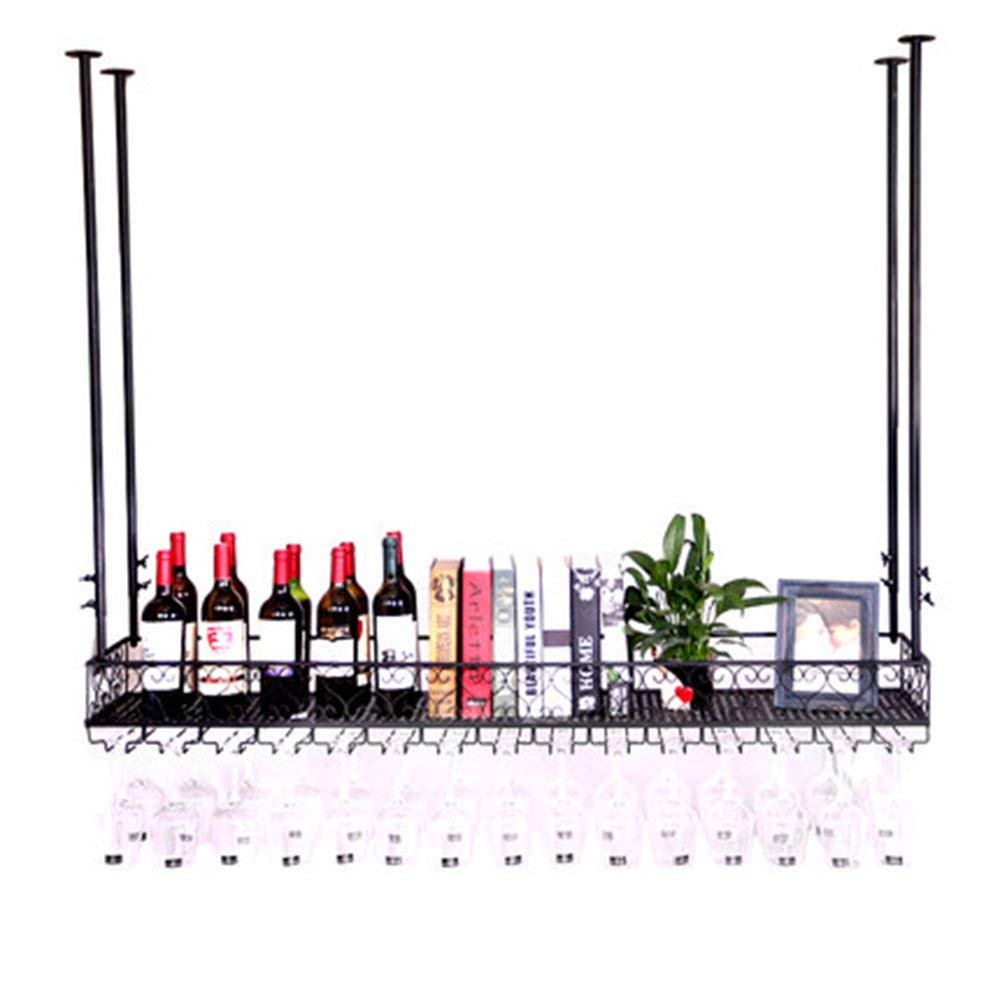 MU Porte-Bouteilles de Restaurant, Porte-Bouteilles de vin décoratives, Porte-Bouteilles Porte-gobelet de Plafond européen pour compléter n'importe Quel Espace
