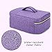 CURMIO Essential Oil Storage Case for 40 Bottles (5ml-30ml), Essential Oils Organizer Case with 2 Detachable Visible Pouches and Portable Handle, Patented Design, Purple (Bag Only)