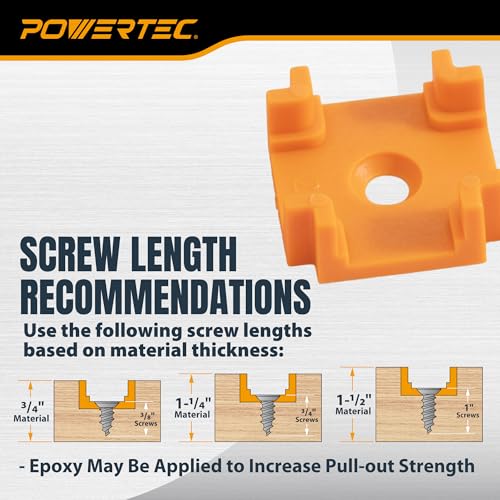 Image of POWERTEC T-Track 4-Way Intersection, Drop-in Connector for 3 /4 inch x 3 /8 inch Grooves, Compatible with 1 /4 inch & 5 /16 inch T-Bolts, Modular T-Track System for Jigs, Router Tables, 8PK (72355)