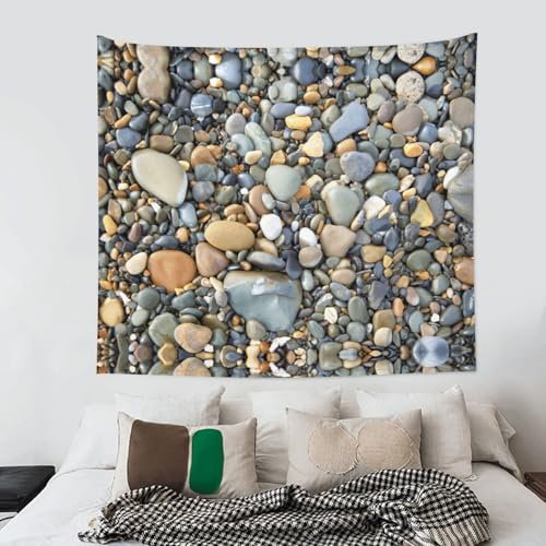 Grande tapisserie imprimee galets JEJEA tissu deco qualite - 4
