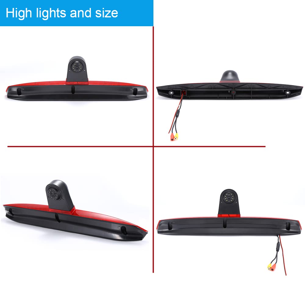 Tercera Luz de Freno Cámara de visión Trasera+7" Color Digital LCD Monitor del Coche para Mercedes Vito Mixto W639 2010/Vito 639 2019 W447 109 111 114 BLUETEC
